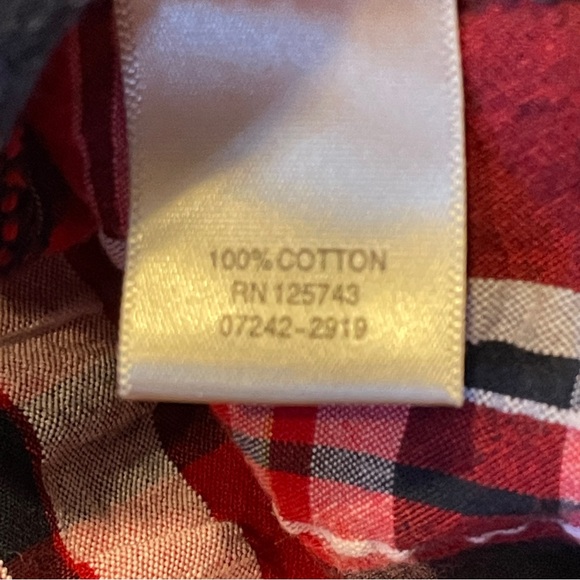 Vintage 90’s Christopher & Banks Red Plaid Zip Up Front Shirt Vest Size Large - Picture 10 of 11